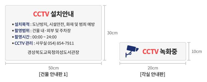 CCTV 설치 안내판